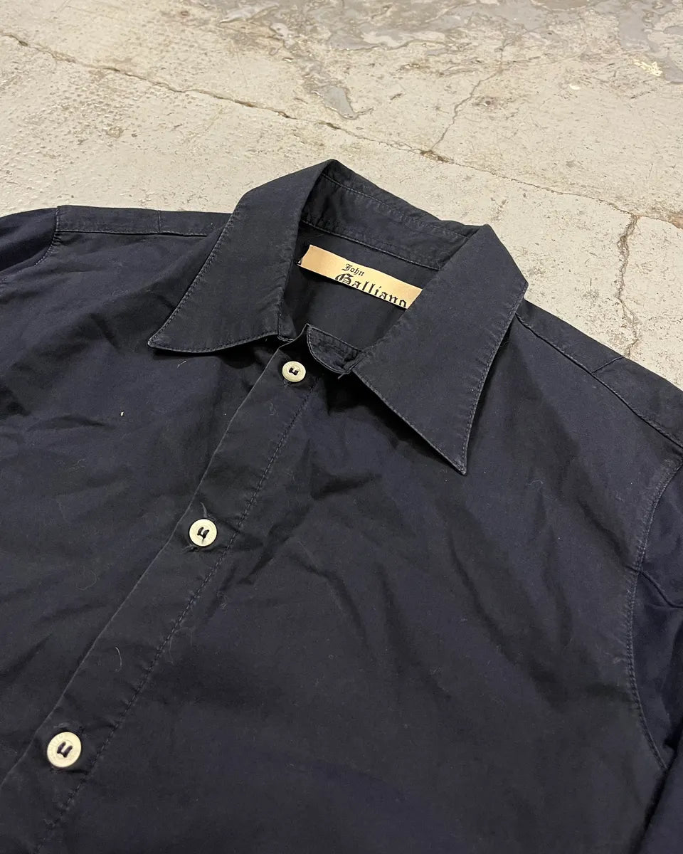 2010s Galliano UK Flag Print Navy Shirt psMoRVG 5