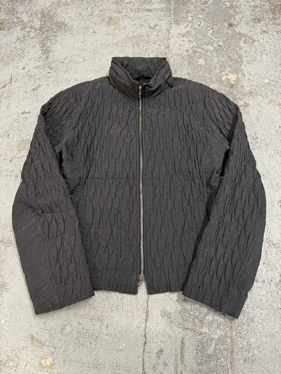 2010s Giorgio Armani Black Plissed Light Jacket IxDjRzC 1