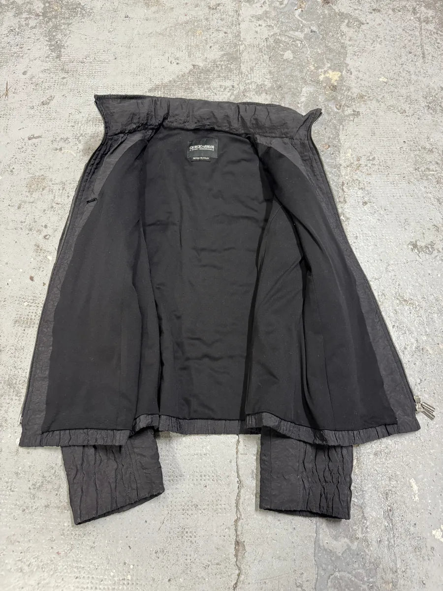 2010s Giorgio Armani Black Plissed Light Jacket IxDjRzC 11