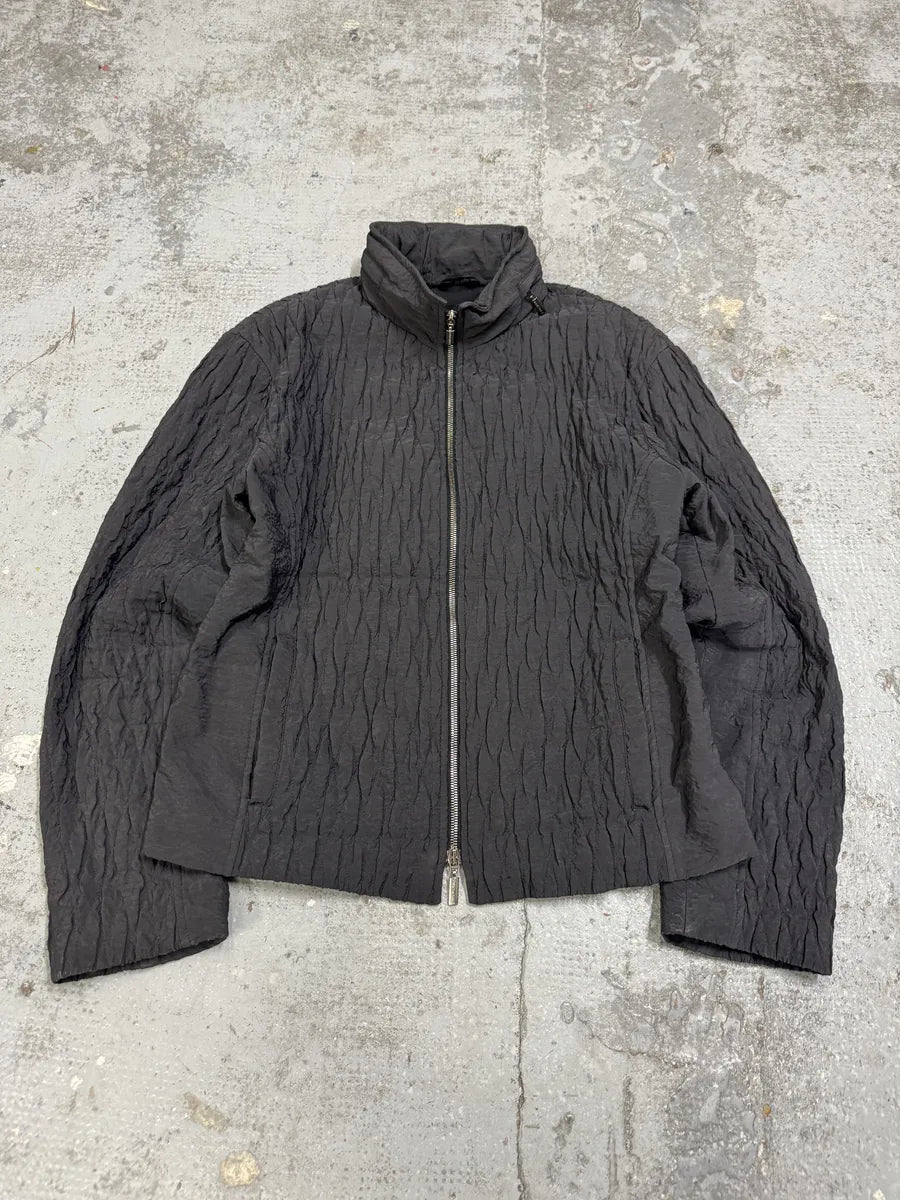 2010s Giorgio Armani Black Plissed Light Jacket IxDjRzC 4