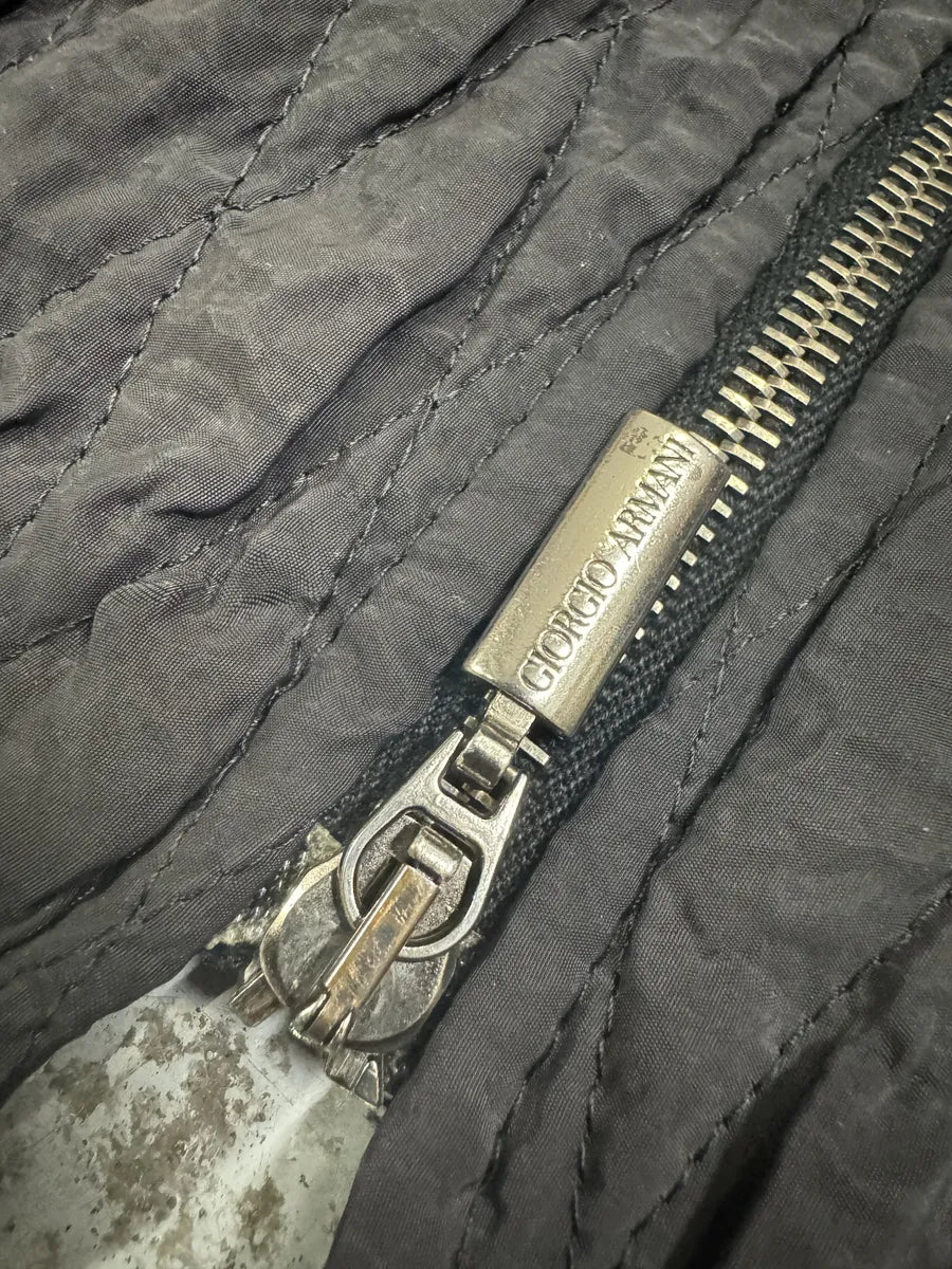 2010s Giorgio Armani Black Plissed Light Jacket IxDjRzC 5