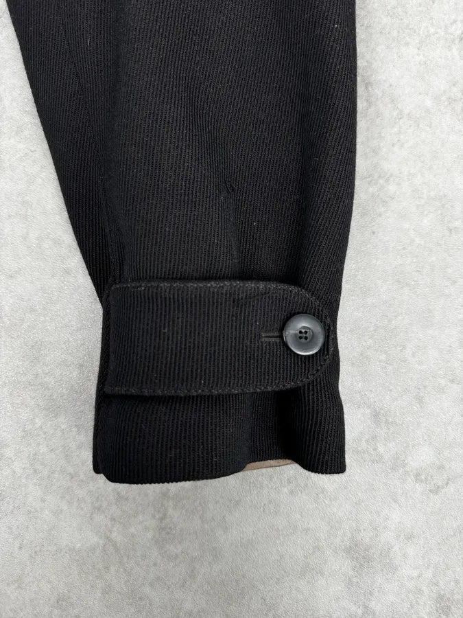 2010s Giorgio Armani Black Wool Double Breasted Classy Coat cEEntuw 9