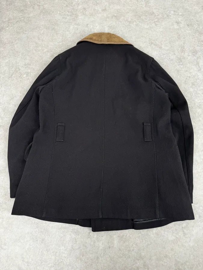 2010s Giorgio Armani Black Wool Double Breasted Classy Coat cEEntuw 3