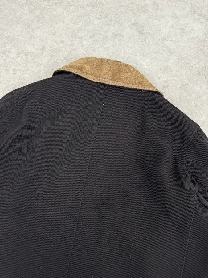 2010s Giorgio Armani Black Wool Double Breasted Classy Coat cEEntuw 7