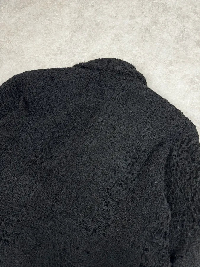 2010s Giorgio Armani Black Zip-up Lamb Fur Jacket fctasOt 5