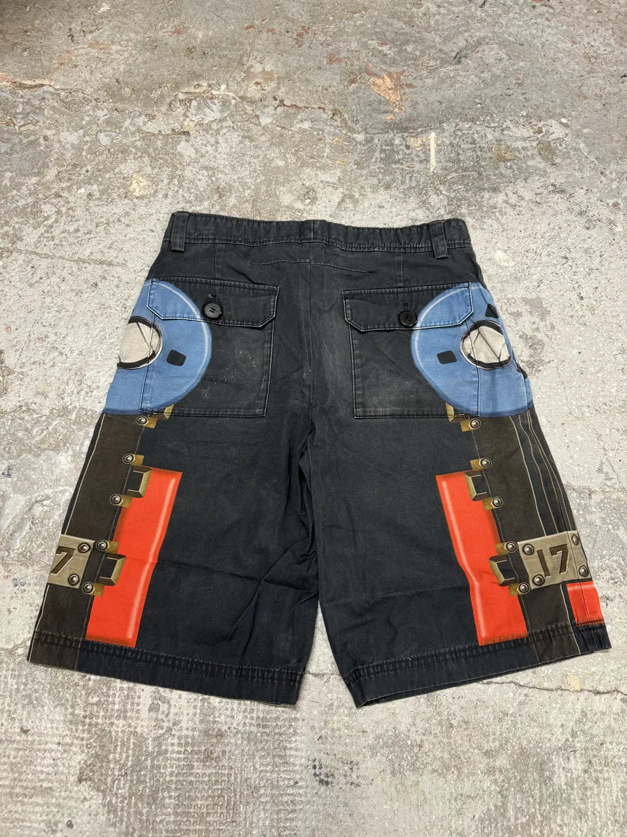 2010s Givenchy Abstract Contemporary Black Shorts by Riccardo Tisci (S) zenpjkw 1