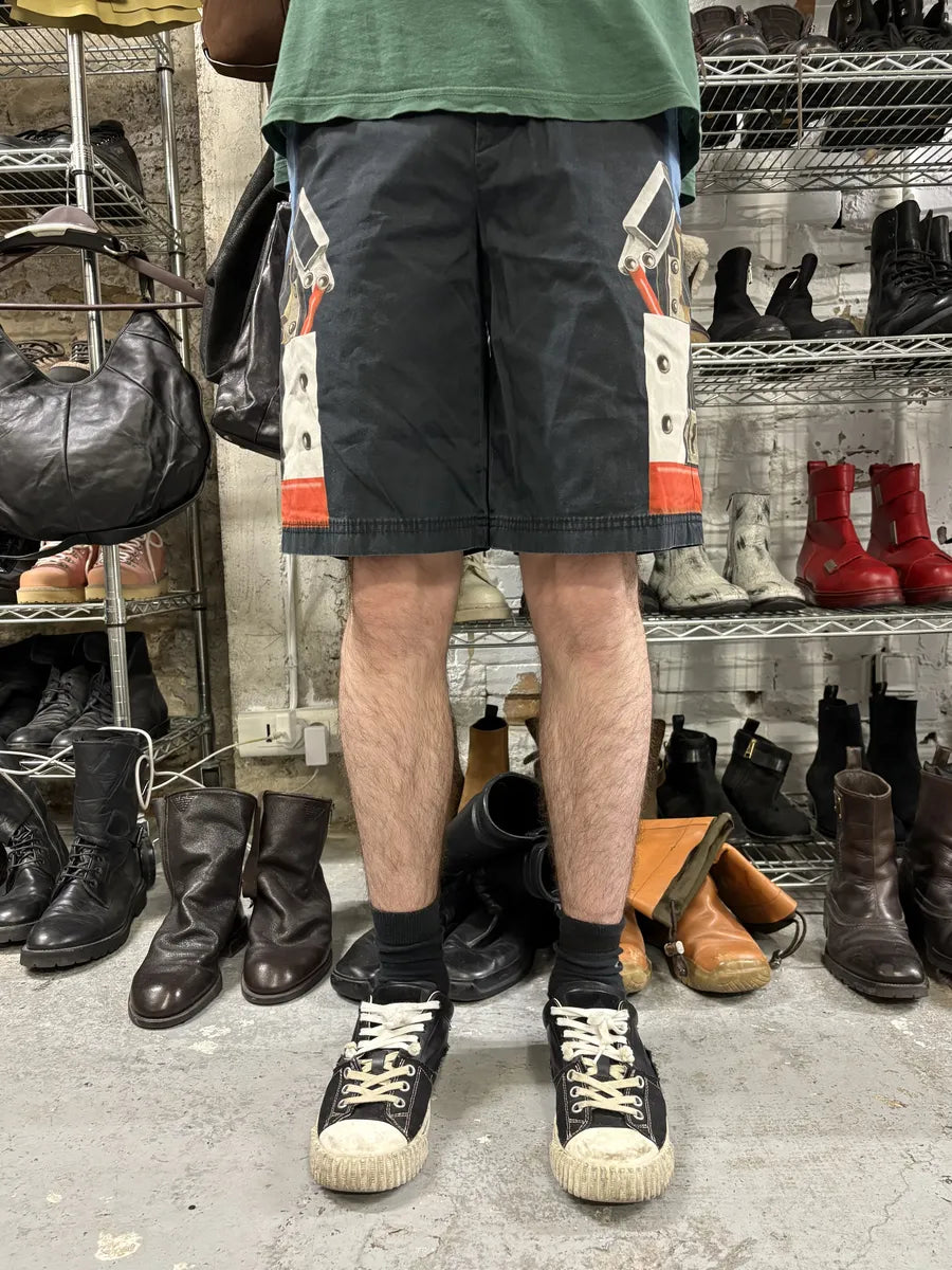 2010s Givenchy Abstract Contemporary Black Shorts by Riccardo Tisci (S) zenpjkw 2