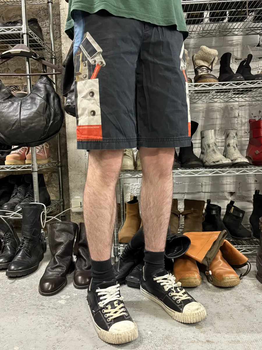 2010s Givenchy Abstract Contemporary Black Shorts by Riccardo Tisci (S) zenpjkw 3