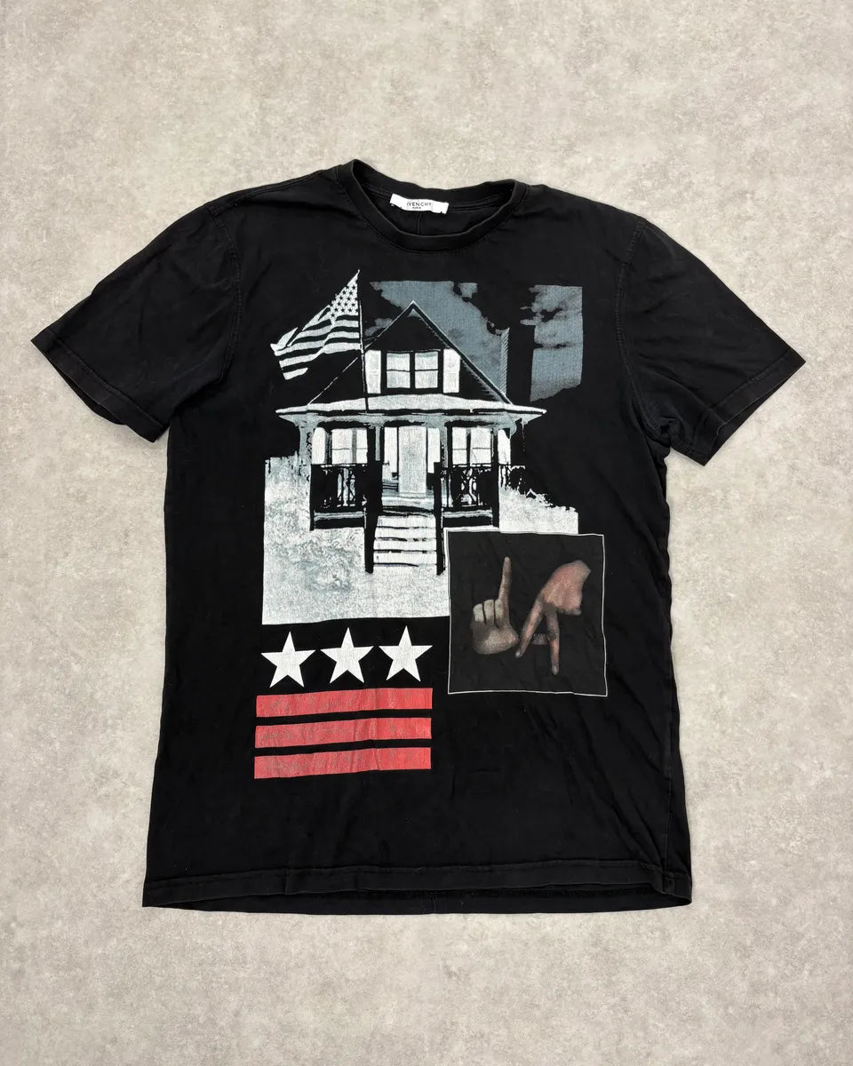 2010s Givenchy American House Gang Black T-Shirt by Riccardo Tisci LXhJYUT 0