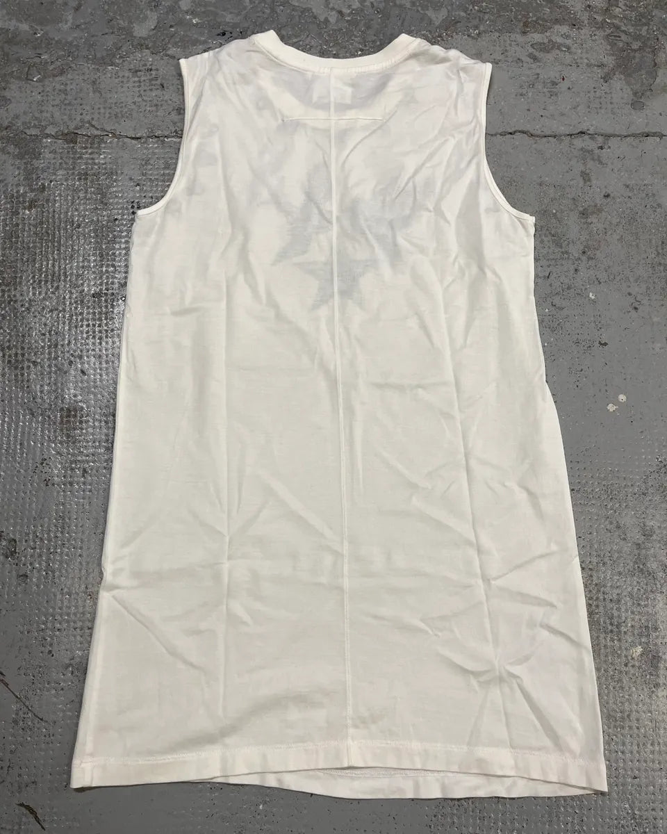 2010s Givenchy Black Birds Stars Print White Tank Top by Tisci AakUmcf 7