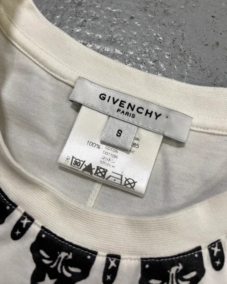 2010s Givenchy Black Birds Stars Print White Tank Top by Tisci AakUmcf 8