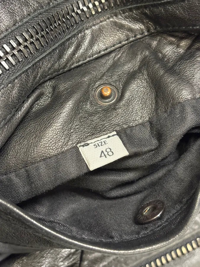 AW2012 Givenchy Black Bomber Zip Leather Jacket QiPmffY 10