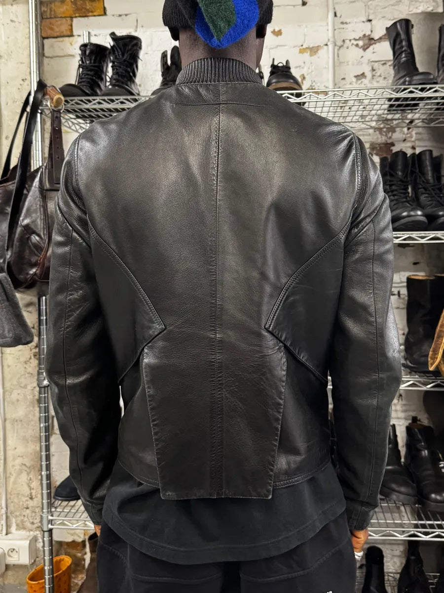 AW2012 Givenchy Black Bomber Zip Leather Jacket QiPmffY 2