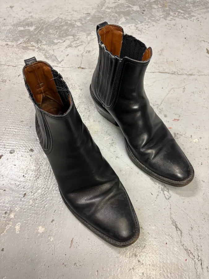2010s Givenchy Black Leather Cuban Boots by Riccardo Tisci QyhDzIa 3