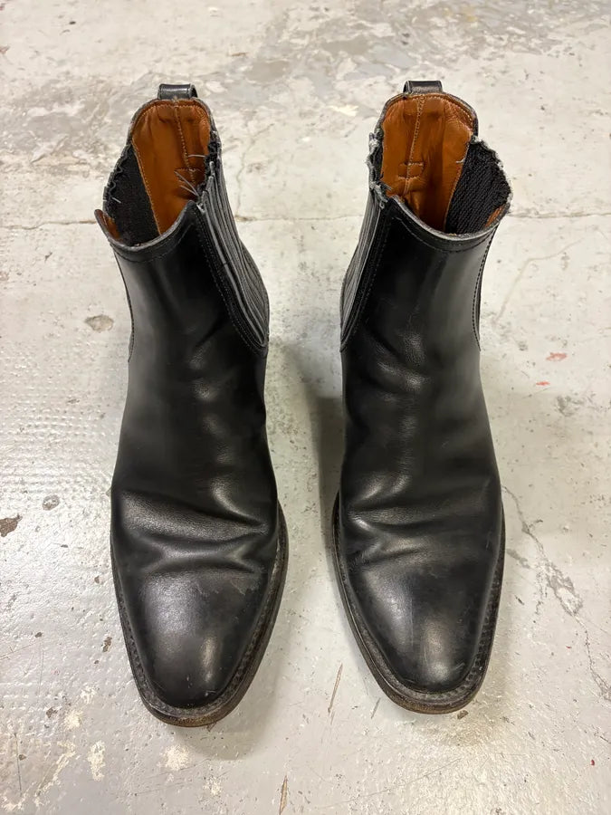 2010s Givenchy Black Leather Cuban Boots by Riccardo Tisci QyhDzIa 1