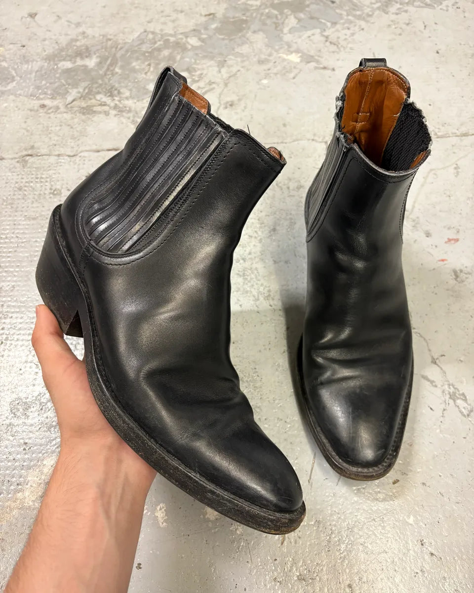2010s Givenchy Black Leather Cuban Boots by Riccardo Tisci QyhDzIa 0