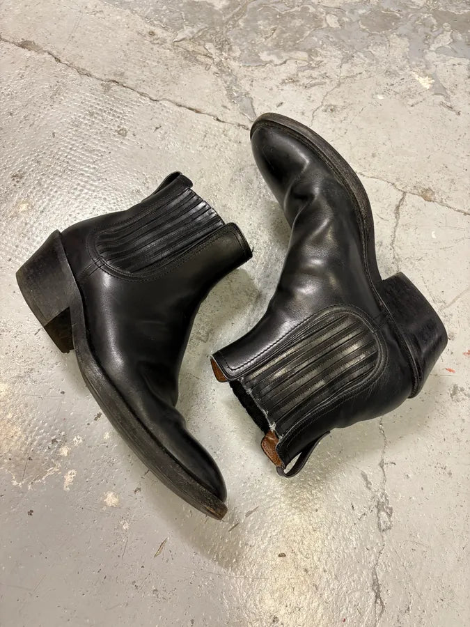 2010s Givenchy Black Leather Cuban Boots by Riccardo Tisci QyhDzIa 5