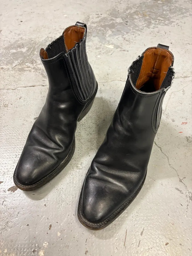 2010s Givenchy Black Leather Cuban Boots by Riccardo Tisci QyhDzIa 2