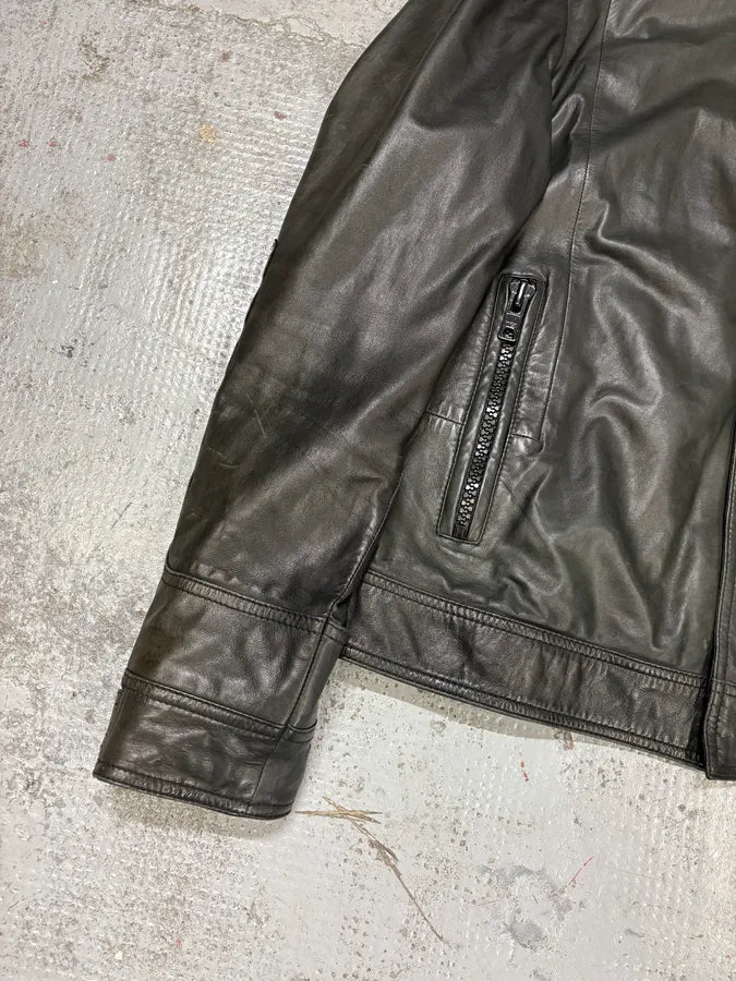 2010s Givenchy Black Eroded Leather Jacket by Riccardo Tisci BcHAKbL 5