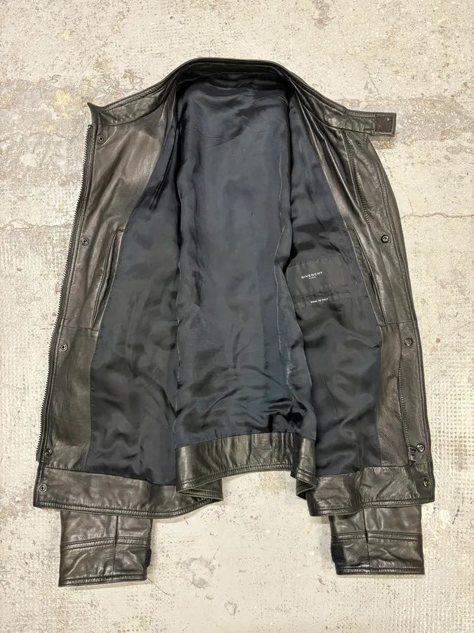 2010s Givenchy Black Eroded Leather Jacket by Riccardo Tisci BcHAKbL 7
