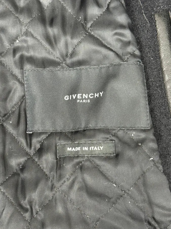 AW2013 Givenchy Black Leather Sleeves Bomber Teddy Jacket by Riccardo Tisci mrSJGwR 12