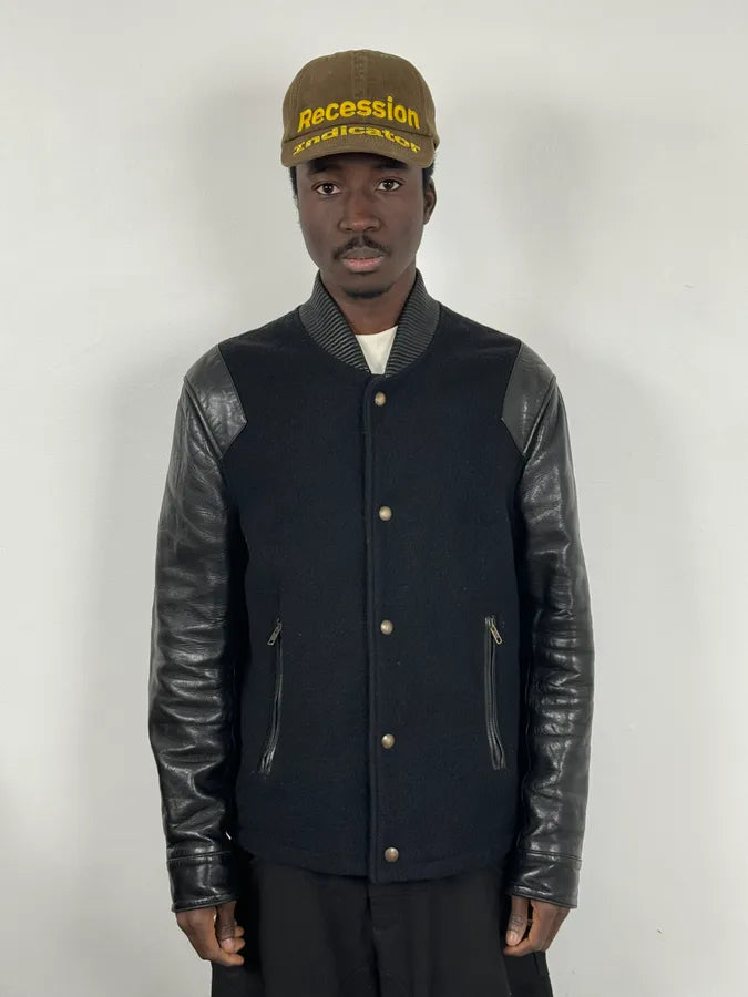 AW2013 Givenchy Black Leather Sleeves Bomber Teddy Jacket by Riccardo Tisci mrSJGwR 1