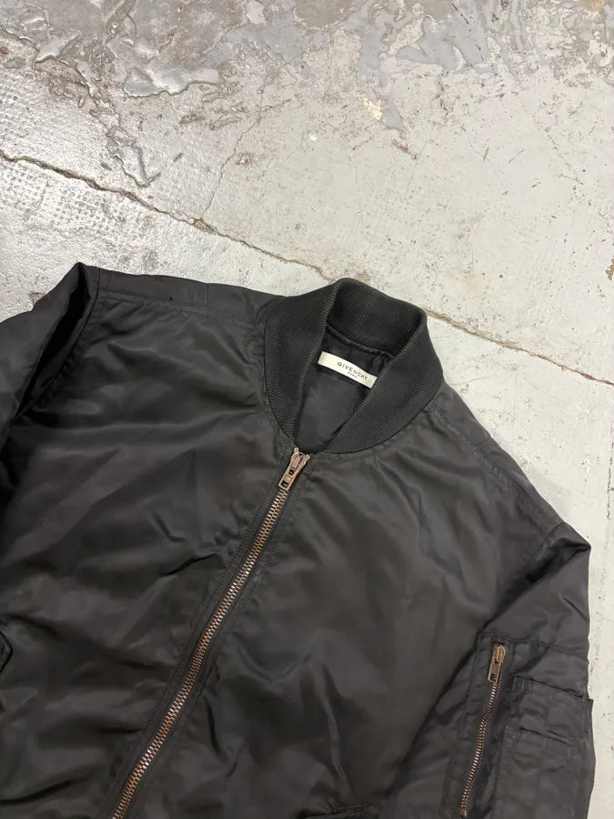 2010s Givenchy Black Nylon Bomber Cargo Pocket Jacket IZucJYI 3