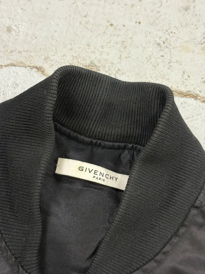 2010s Givenchy Black Nylon Bomber Cargo Pocket Jacket IZucJYI 4