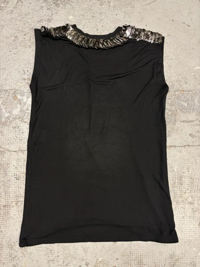 2010s Givenchy Black Sculptural Relief Tank Top by Riccardo Tisci DWbZMcZ 3
