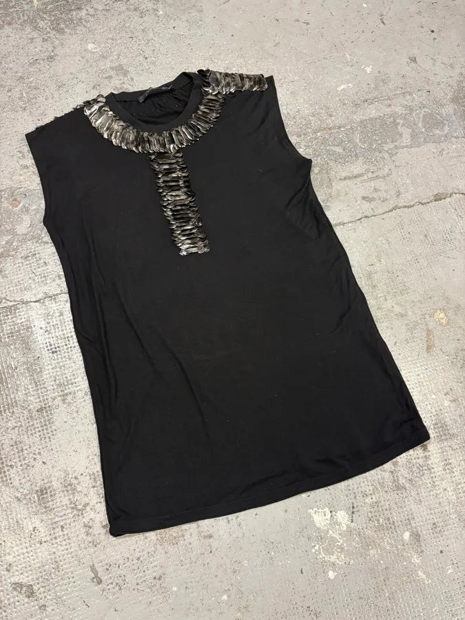 2010s Givenchy Black Sculptural Relief Tank Top by Riccardo Tisci DWbZMcZ 1