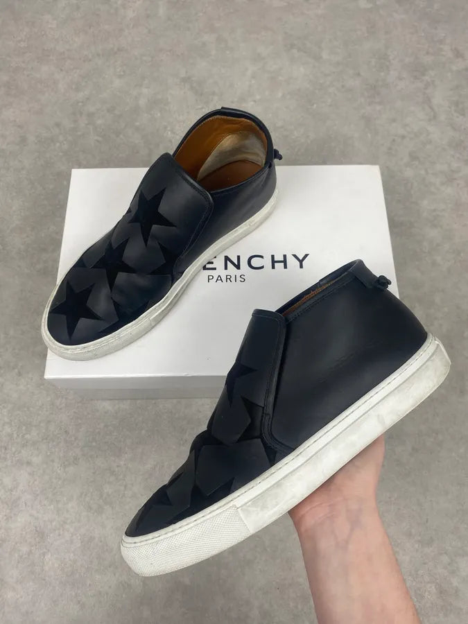 2010s Givenchy Black Stars Leather Slip On By Riccardo Tisci wDamXKM 0