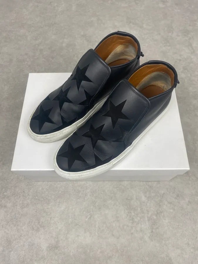 2010s Givenchy Black Stars Leather Slip On By Riccardo Tisci wDamXKM 1