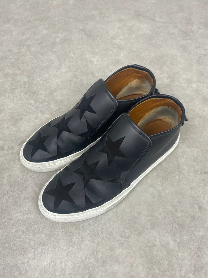 2010s Givenchy Black Stars Leather Slip On By Riccardo Tisci wDamXKM 3