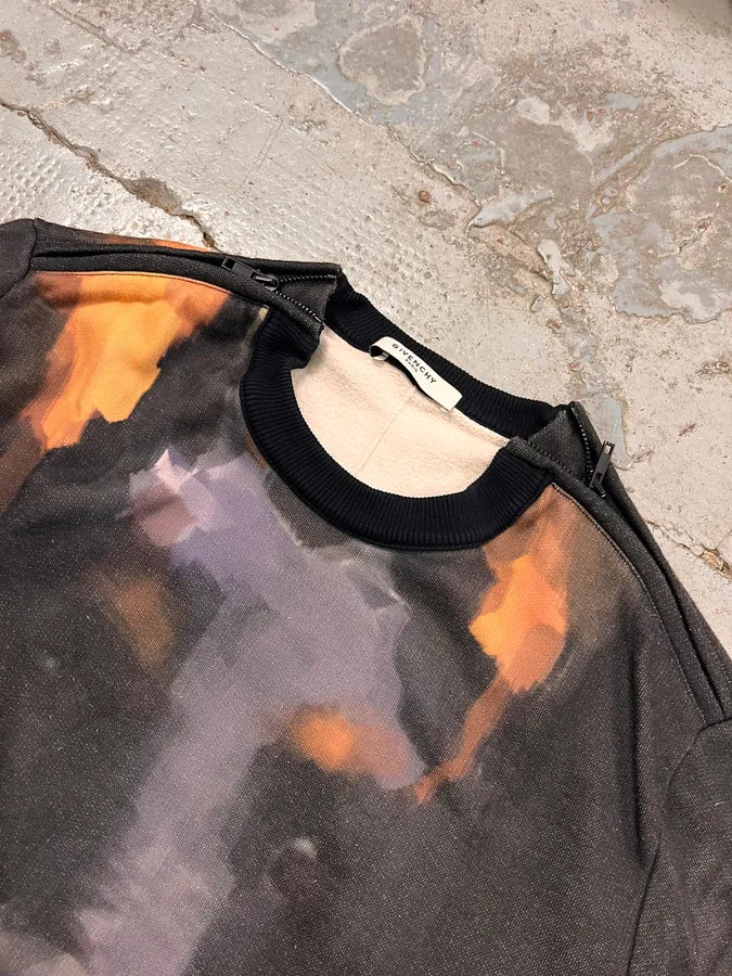 2010s Givenchy Doberman Paint Effect Black Sweater wXlpaVx 4