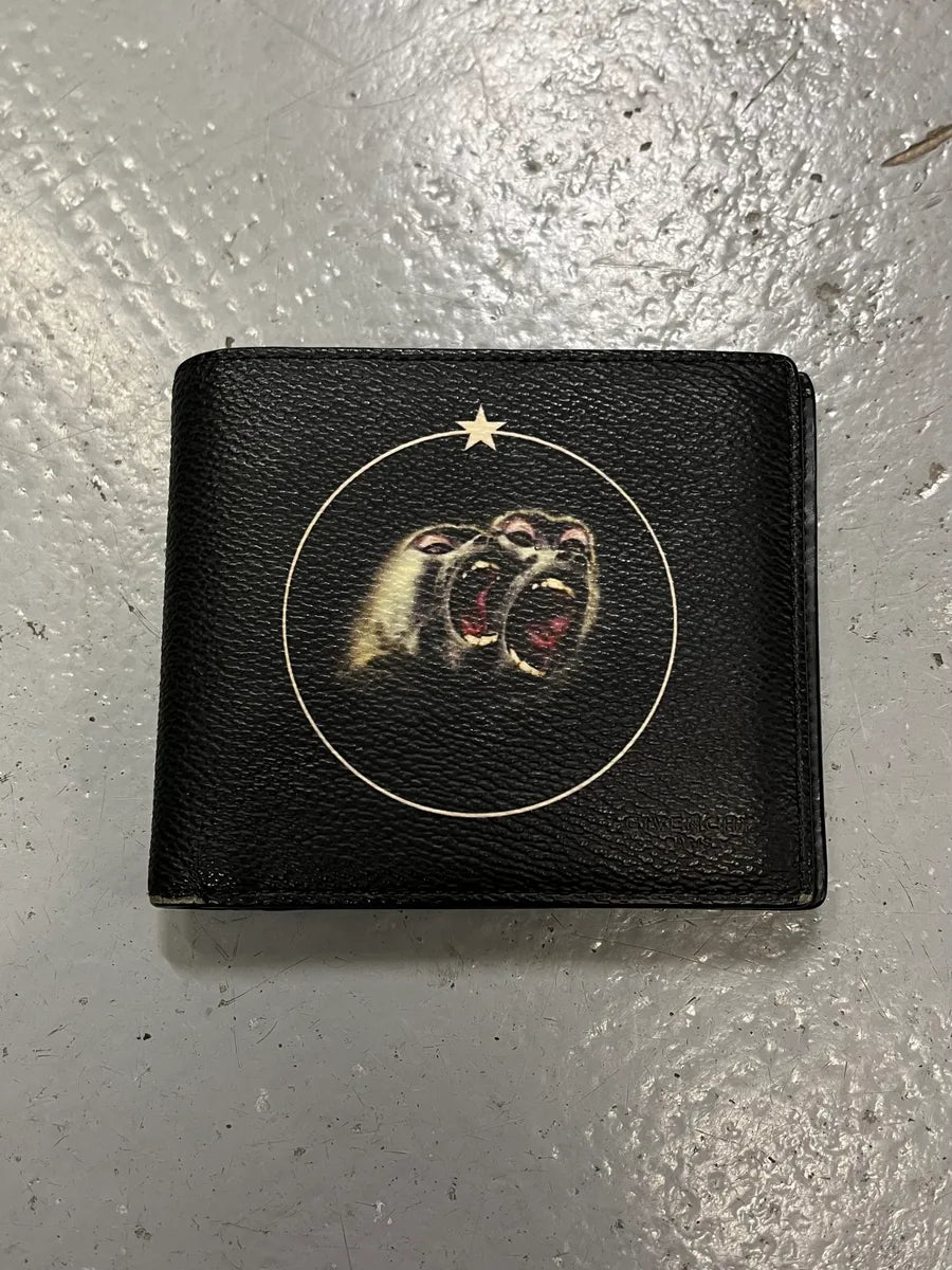 2010s Givenchy Furious Monkeys Black Leather Wallet lEebNEO 0