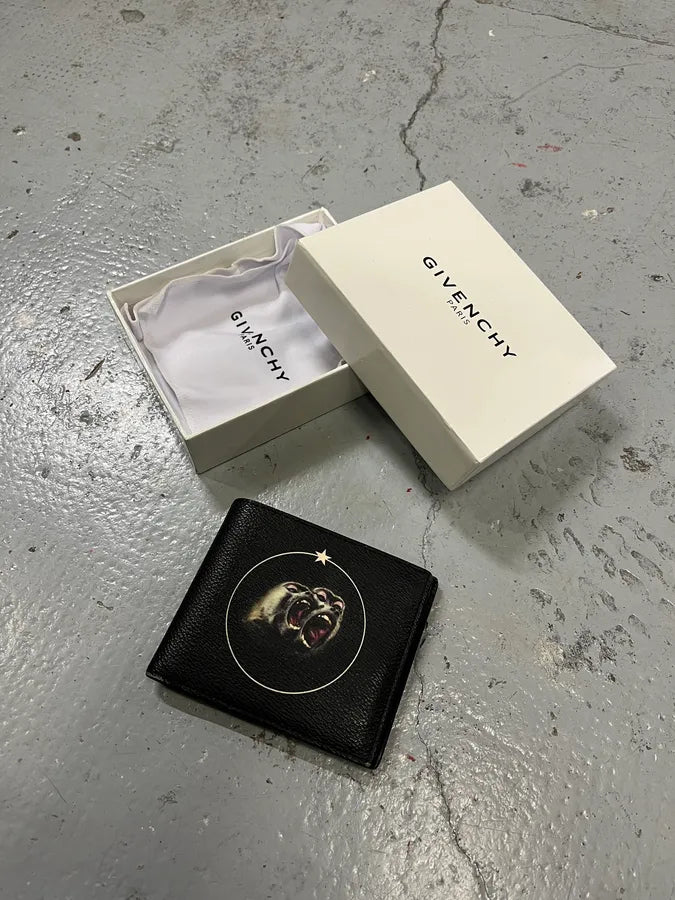 2010s Givenchy Furious Monkeys Black Leather Wallet lEebNEO 1