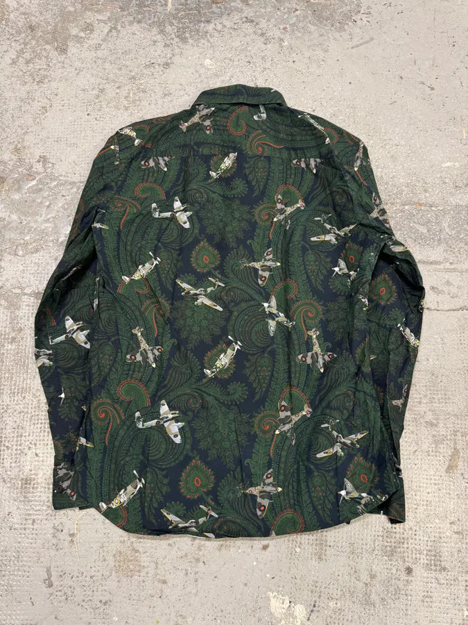 2010s Givenchy Green Aviator Flowers Shirt AaoMMIQ 3