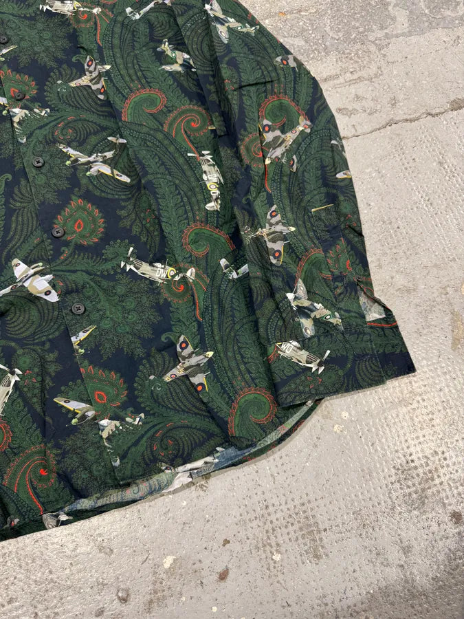 2010s Givenchy Green Aviator Flowers Shirt AaoMMIQ 5