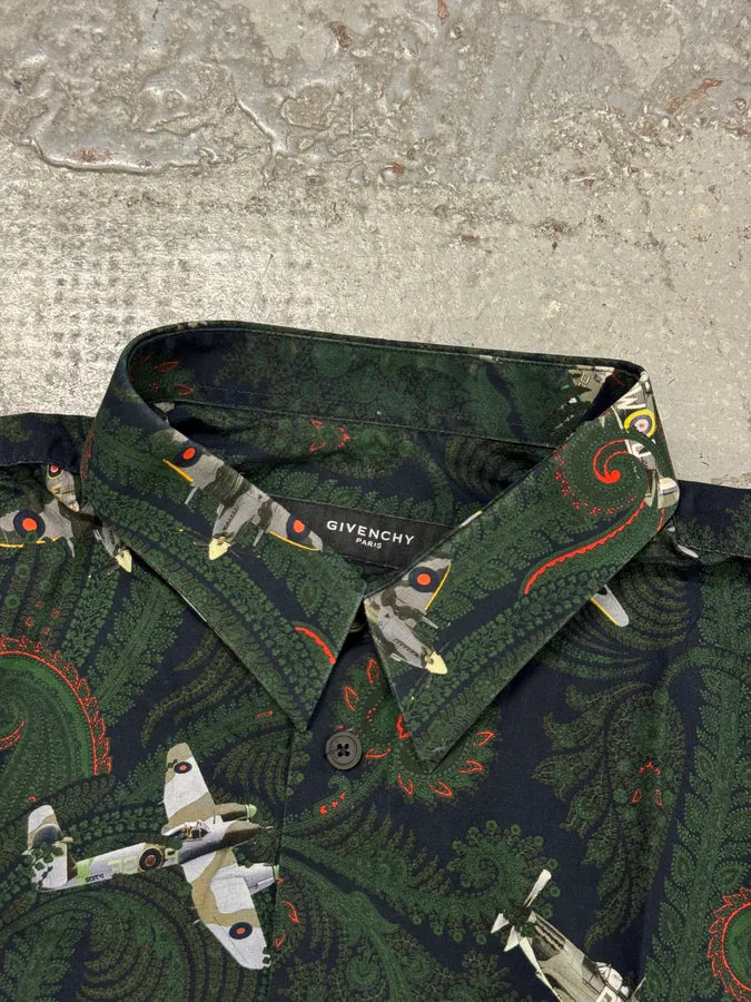 2010s Givenchy Green Aviator Flowers Shirt AaoMMIQ 6