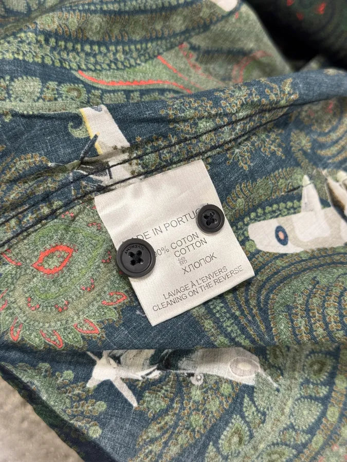 2010s Givenchy Green Aviator Flowers Shirt AaoMMIQ 8