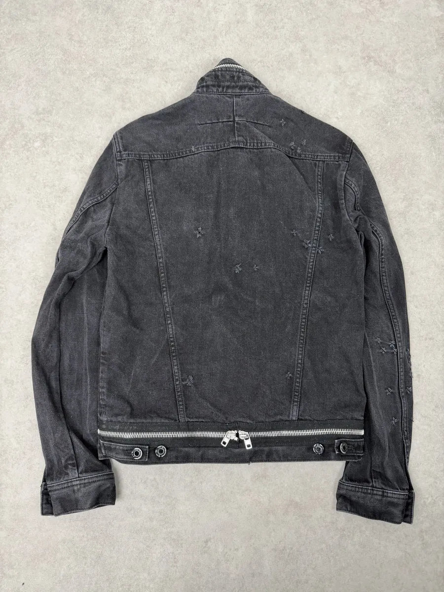 2010s Givenchy Grey Distressed Denim Jacket ZGZEIIL 1