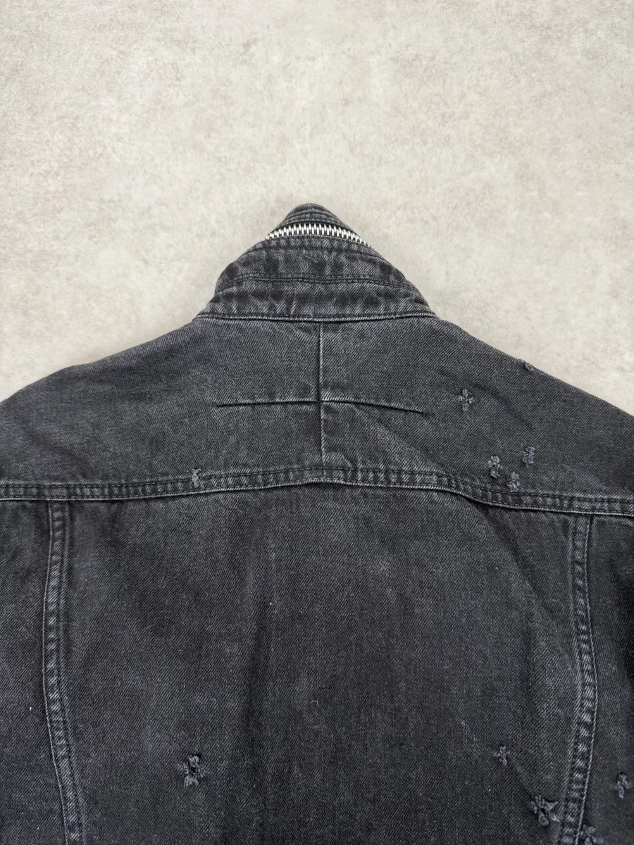 2010s Givenchy Grey Distressed Denim Jacket ZGZEIIL 10