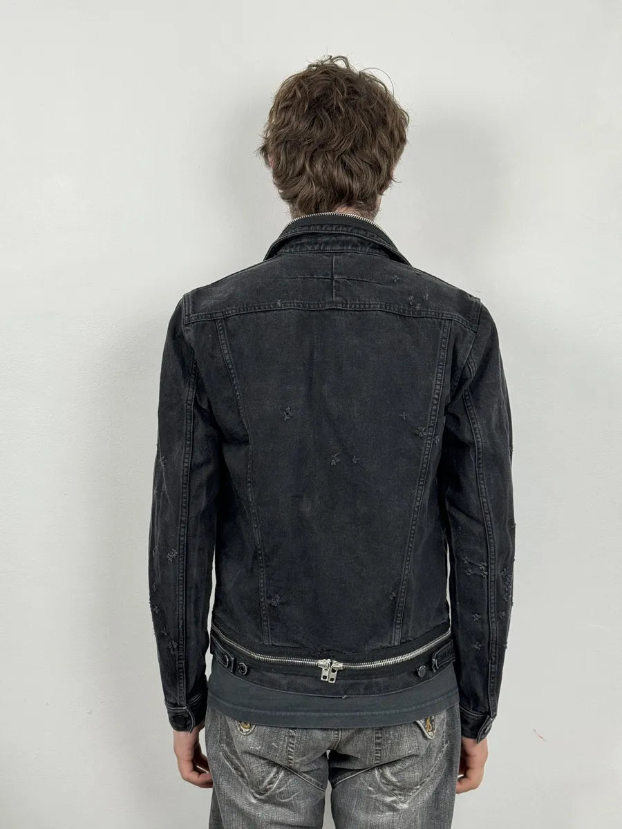 2010s Givenchy Grey Distressed Denim Jacket ZGZEIIL 3