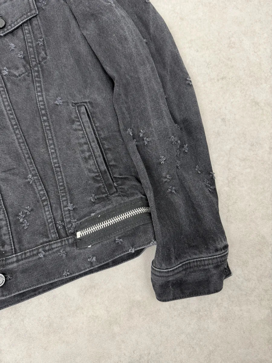 2010s Givenchy Grey Distressed Denim Jacket ZGZEIIL 7