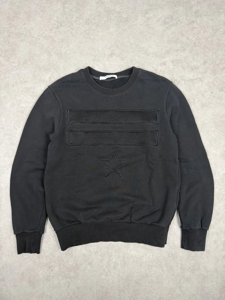 2010s Givenchy Lines Star Black Sweater by Riccardo Tisci ZhpKpdi 0