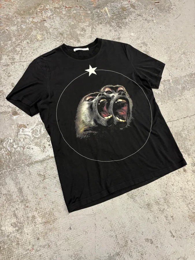 SS2016 Givenchy Monkeys Star Black T-Shirt by Riccardo Tisci frkNwtA 4