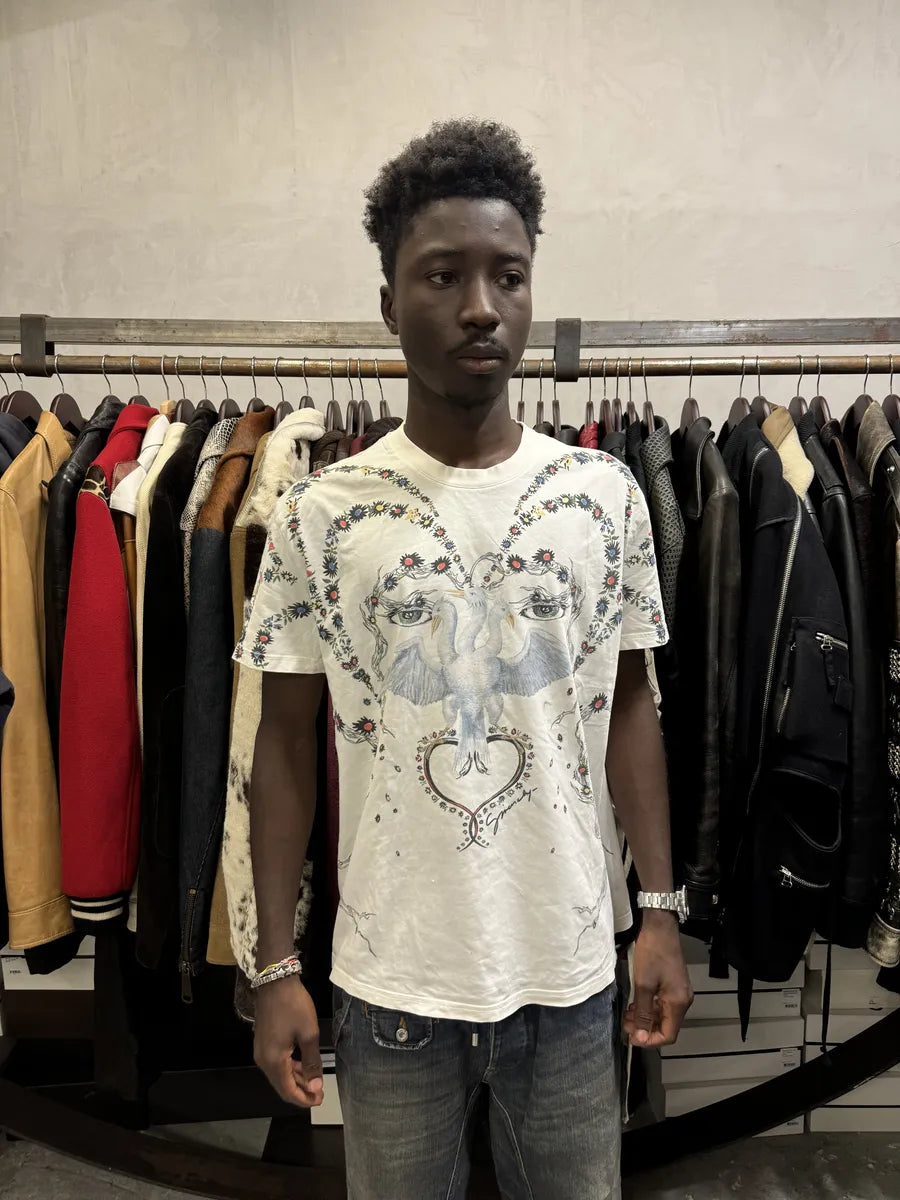 2010s Givenchy Nature Mystical Bird White T-Shirt by Riccardo Tisci IwMTtLM 1