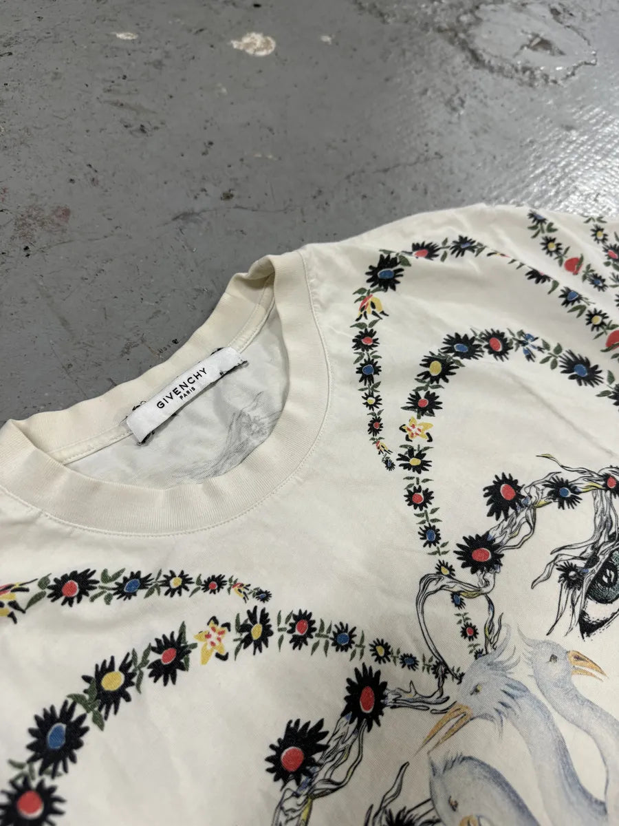 2010s Givenchy Nature Mystical Bird White T-Shirt by Riccardo Tisci IwMTtLM 10