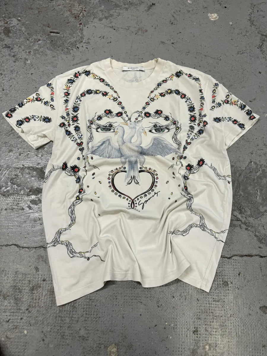 2010s Givenchy Nature Mystical Bird White T-Shirt by Riccardo Tisci IwMTtLM 4