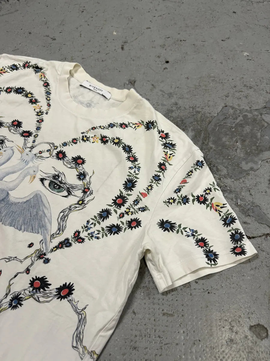 2010s Givenchy Nature Mystical Bird White T-Shirt by Riccardo Tisci IwMTtLM 9